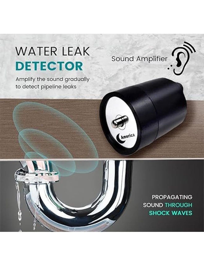 Water Leak Detector, Wall Pipe Leak Listen Detector, High Strength Voice Listen Amplifier, for Basement Kitchen Bathroom Laundry, for Pipe Water Oil Leakage - Image 2